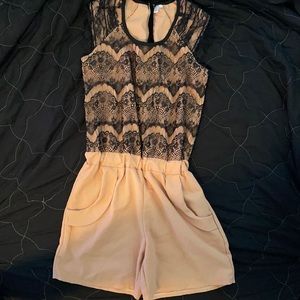Romper Salmon Pink size Small